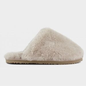 Mou closed toe sheepskin first slippers.